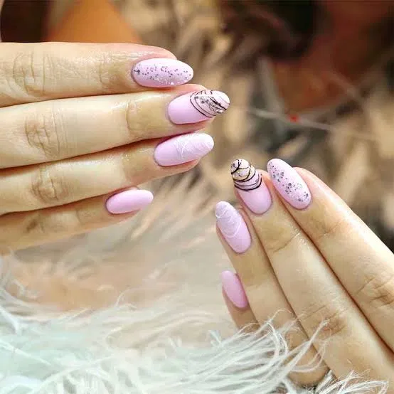 Polka dot french nails